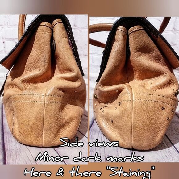 COACH tan Rhinestone leather bag - Picture 5 of 11